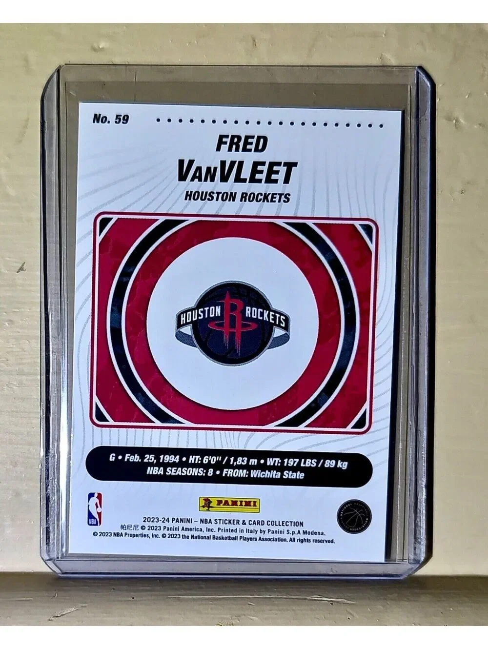 Fred VanVleet 2023-24 Panini NBA Basketball #59 Card Houston Rockets